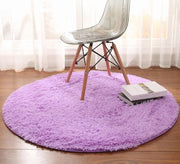 Fluffy Round Rug Carpets For Living Room Decor Faux Fur Carpet Kids Room Long Plush Rugs For Bedroom Shaggy Area Rug Modern Mat