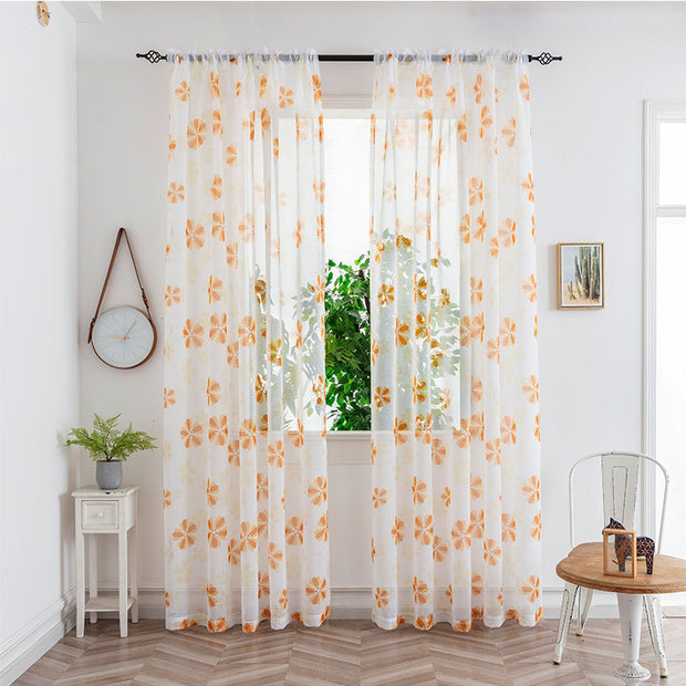 Mesh Curtains Bedroom Light Transmission Decorative Curtain