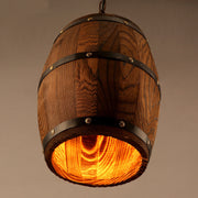 Creative personality wine barrel wooden chandeliers