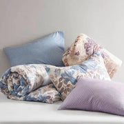 Floral Comforter Set With Bed Sheets Blue Queen